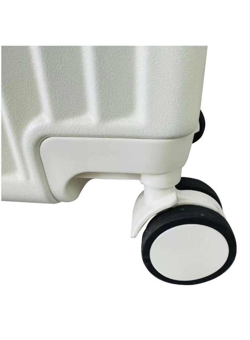 Yuwell 3-Piece Luggage Sets 20/24/28 inch Hard Shell ABS + PC, Expandable Design, Spinner Wheels, Luggage Bag 3 Piece Suitcase Set Multidirectional Wheels Travel Bags Scratch-Resistant Surface Trolley Bag Luggage Beige - Image 3